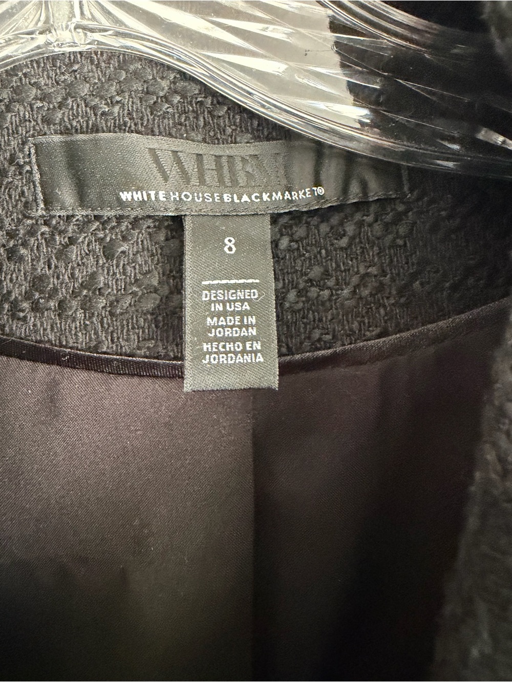 Short Sleeve Black Tweed Jacket, Gold buttons - Picture 4 of 4